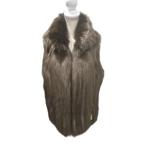 Calvin Klein Brown Faux Fur Vest - New With Tag